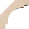 Ekena Millwork 3 1/2"W x 6"D x 6"H Merced Smooth Knee Brace, Douglas Fir BRC04X06X06MRC00SDF - alternate 2